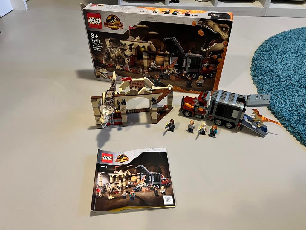 Lego 76948 T. Rex & Atrociraptor Dinosaur Breakout, Ophalen, Zo goed als nieuw