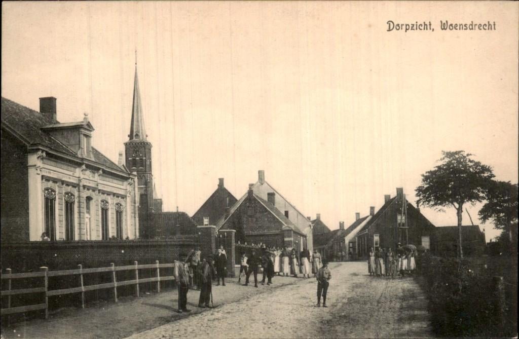 Woensdrecht - Dorpzicht -, Ophalen of Verzenden, Voor 1920, Ongelopen, Noord-Brabant