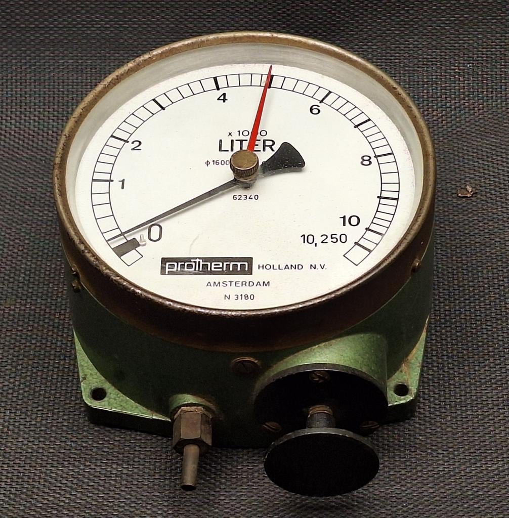 Vintage Protherm vacuüm tankmeter - Steampunk decoratie, Hobby en Vrije tijd, Overige Hobby en Vrije tijd, Ophalen of Verzenden