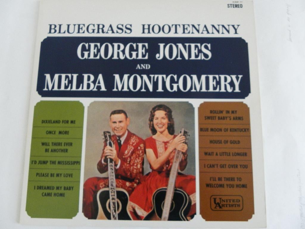 LP George Jones And Melba Montgomery - Bluegrass Hootenanny, Gebruikt, Inclusief insert, 1980 - 1989, Ophalen of Verzenden