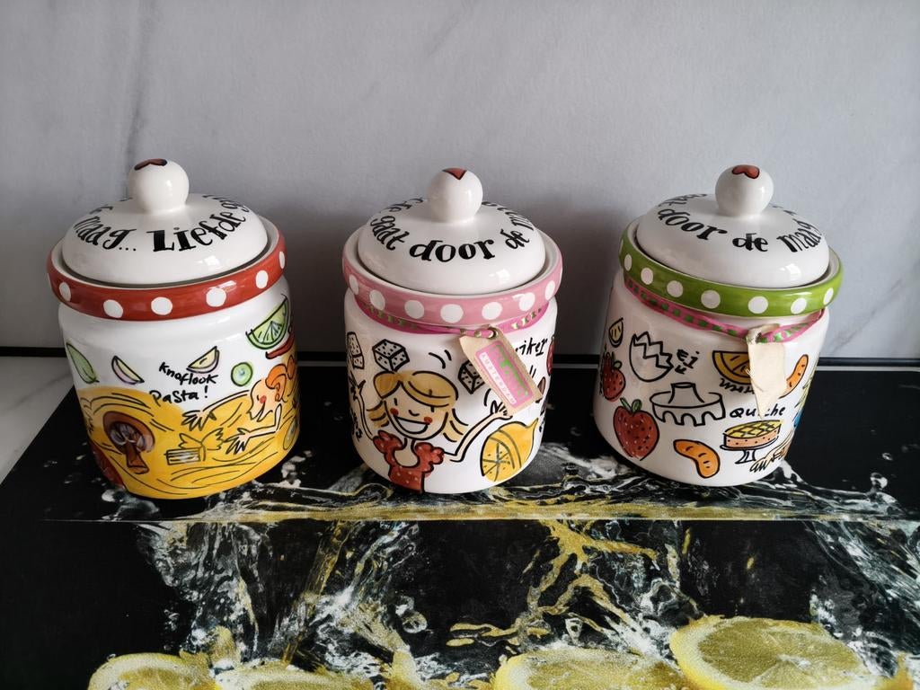 Blond Amsterdam voorraadpot, Ophalen of Verzenden, Zo goed als nieuw, Overige materialen, Pot, Bus of Blik