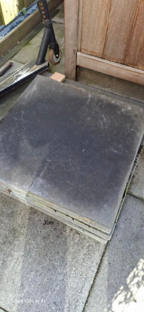 4 zware parasol tegels 50x50 cm - gratis af te halen, Ophalen of Verzenden