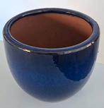 KERAMIEK GEGLAZUURDE BLOEMPOT H 20X25CM, Tuin en Terras, Bloempotten, Ophalen, Rond, Zo goed als nieuw, Balkon