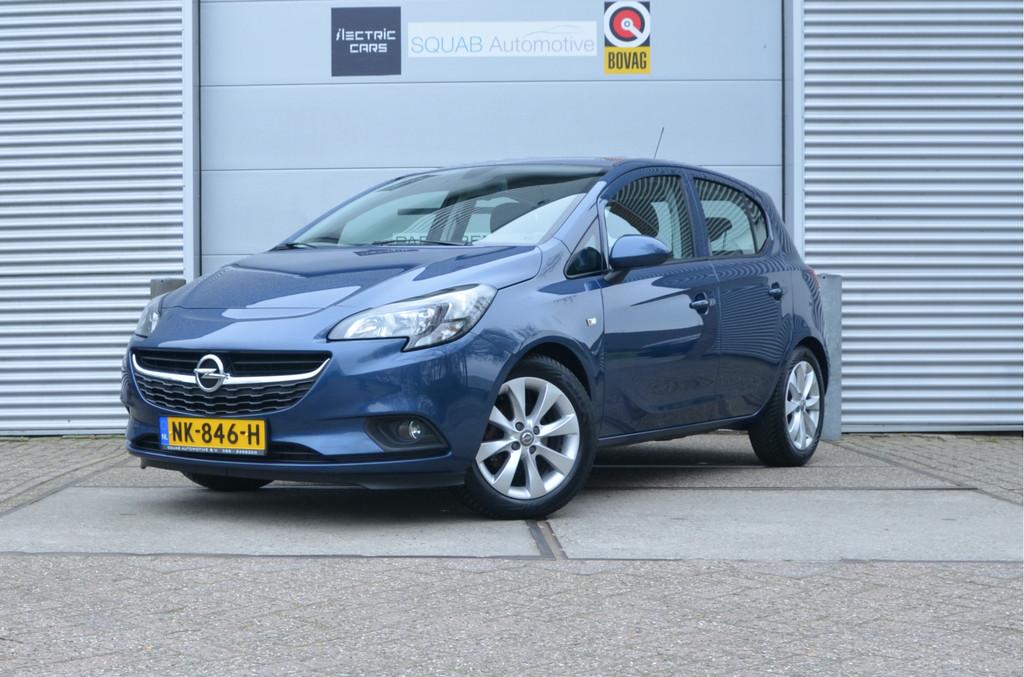 Opel Corsa 1.4 Edition 16' Alu (bj 2017, automaat), Auto's, 12 maanden, Gebruikt, 4 cilinders, Blauw
