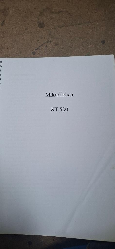 Yamaha XT 500 onderdelen fiche, Motoren, Onderdelen | Yamaha, Ophalen of Verzenden, Gebruikt