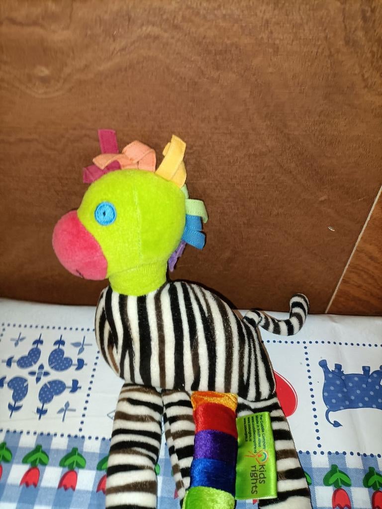 Zepp Zebra knuffel Kids Rights Nicole van de Hurk, Ophalen of Verzenden, Zo goed als nieuw, Overige typen