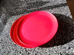 7 rode Hema bordjes kunststof, Ophalen of Verzenden