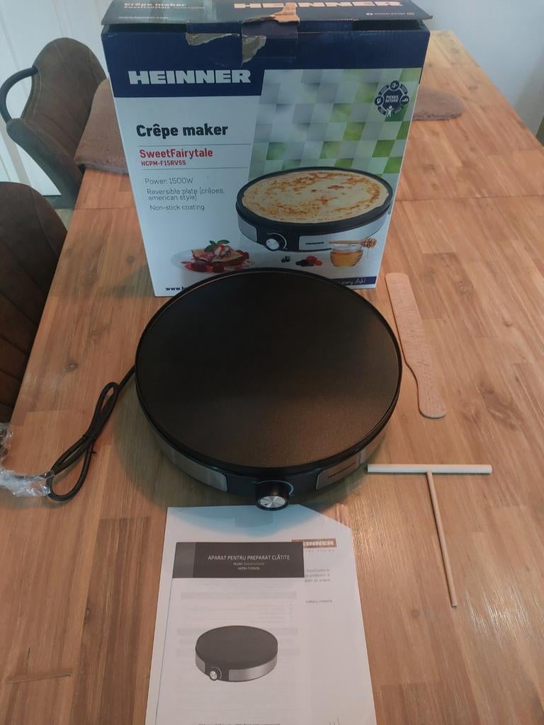 Pannenkoekenmaker /crepemaker NIEUW 1500Watt Heinner gourmet, ., Nieuw, Ophalen of Verzenden, Heinner