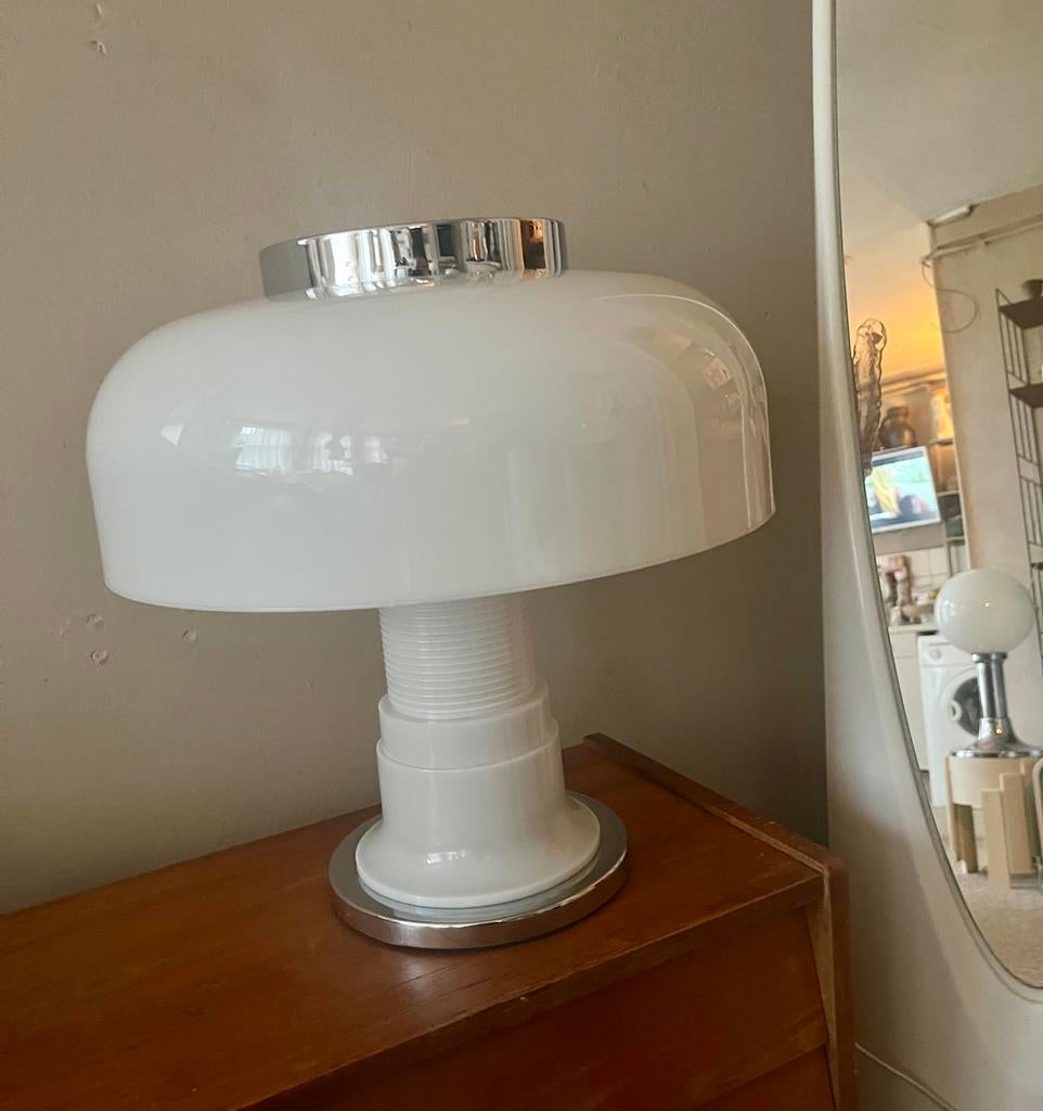 Vintage Mushroom Retro Lamp Jaren 70 Space Age, Ophalen, Zo goed als nieuw, Kunststof, Minder dan 50 cm