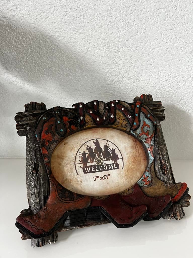 Foto frame cowboy laarzen, Ophalen of Verzenden