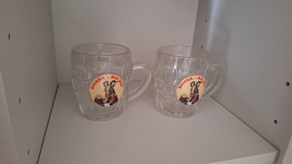 Bavaria Bokbier glazen, Ophalen, Zo goed als nieuw, Bierglas