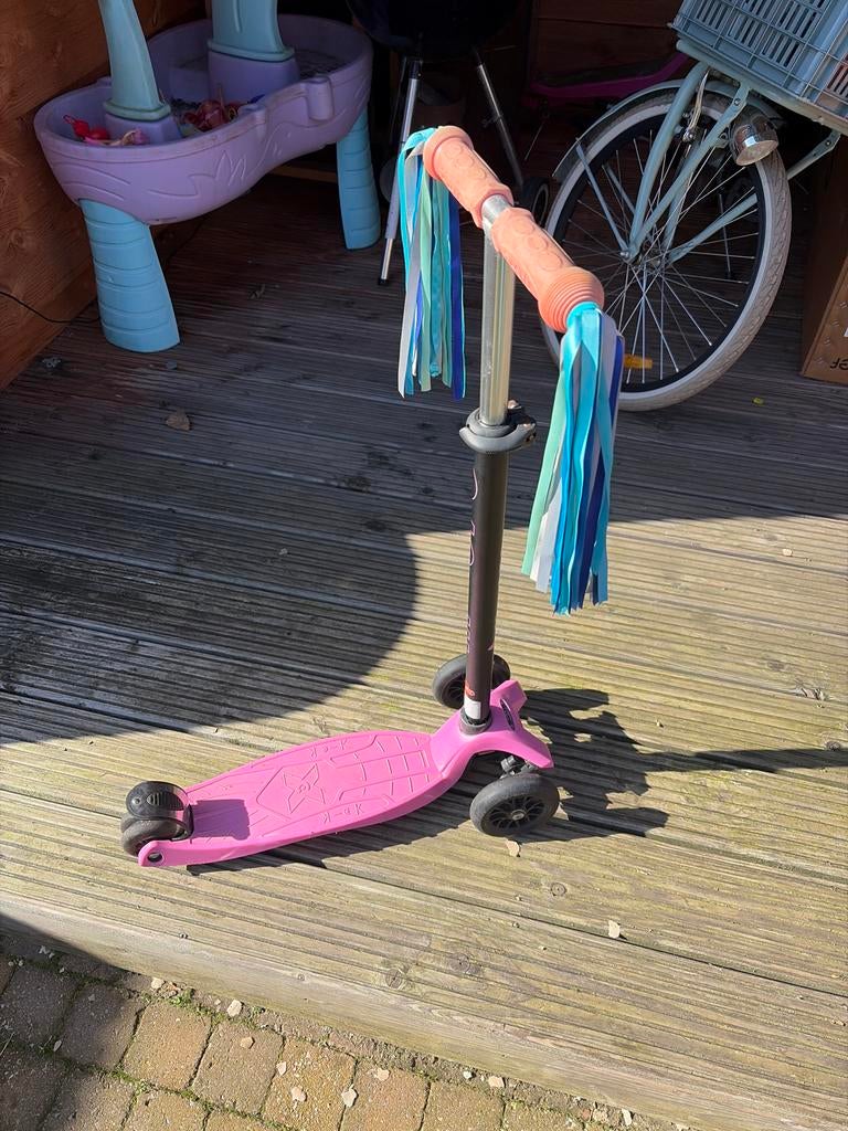 Micro Maxi Step Roze met Lintjes, Fietsen en Brommers, Steps, Ophalen, Gebruikt, Gewone step