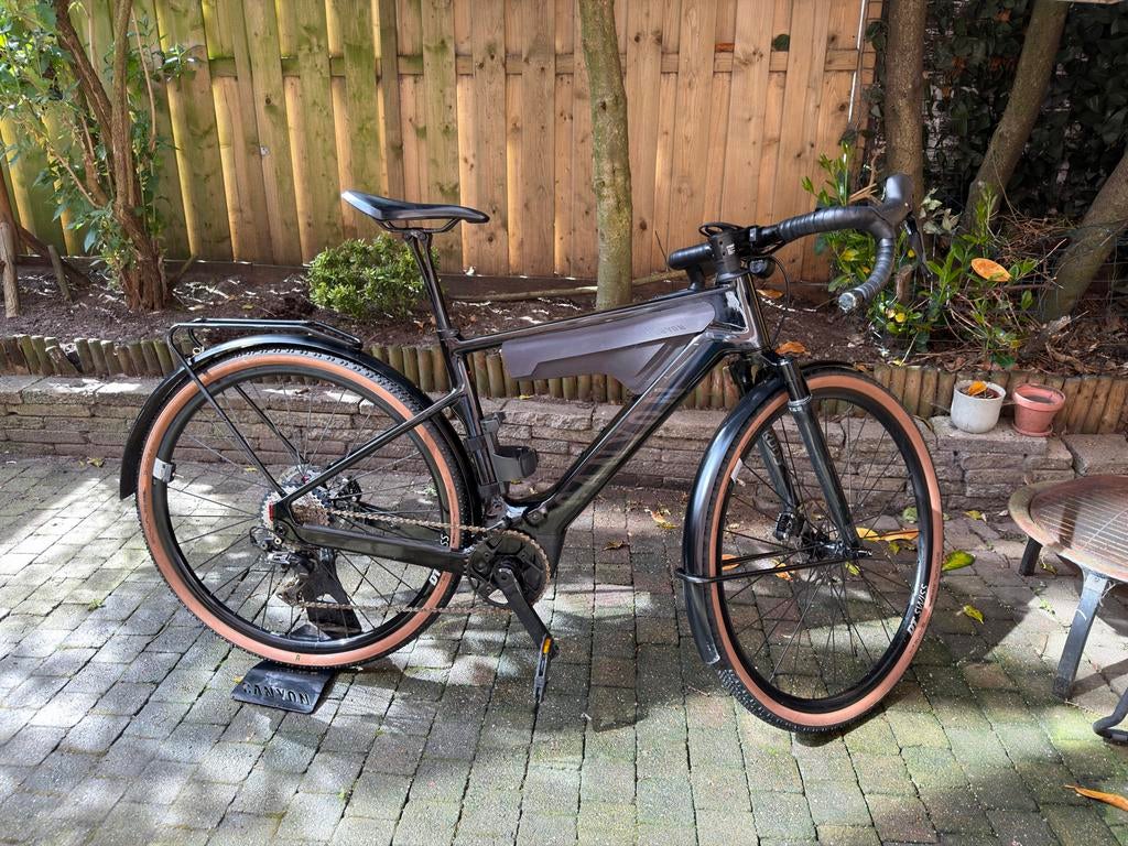 Canyon GrizlON CF7 Elektrische gravelbike, Fietsen en Brommers, Zo goed als nieuw, 51 tot 55 cm, 50 km per accu of meer, Ophalen