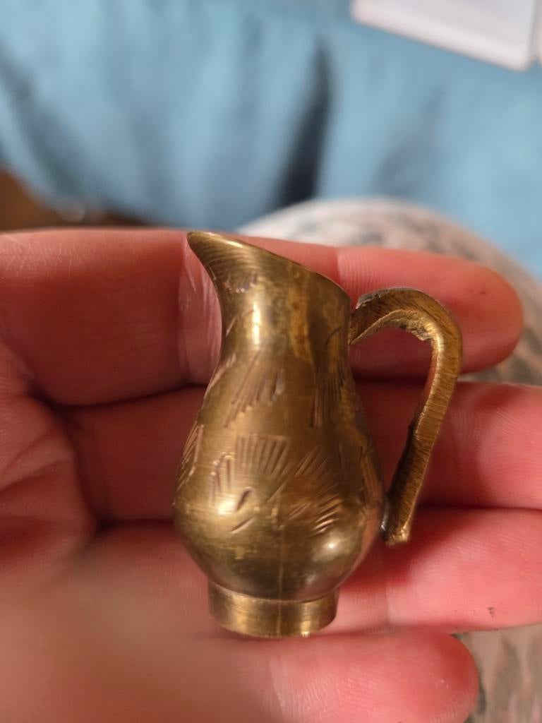 Miniatuur Koperen Kruikje - Decoratief, Antiek en Kunst, Antiek | Koper en Brons, Ophalen of Verzenden, Koper