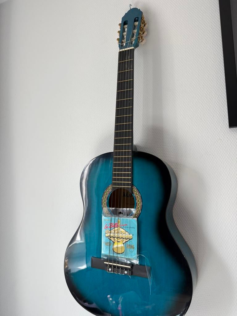 Spaanse gitaar blaauw, Muziek en Instrumenten, Ophalen, Klassieke of Spaanse gitaar