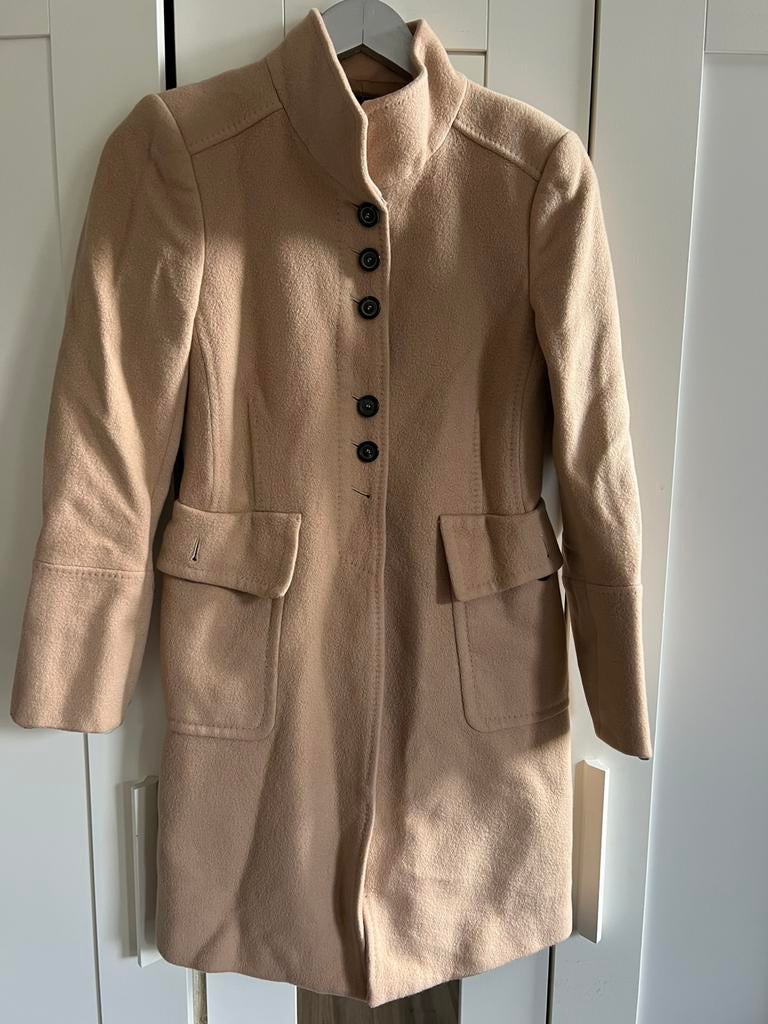 Zara beige vilt jas maat S, Ophalen of Verzenden, Zo goed als nieuw, Maat 36 (S), Beige