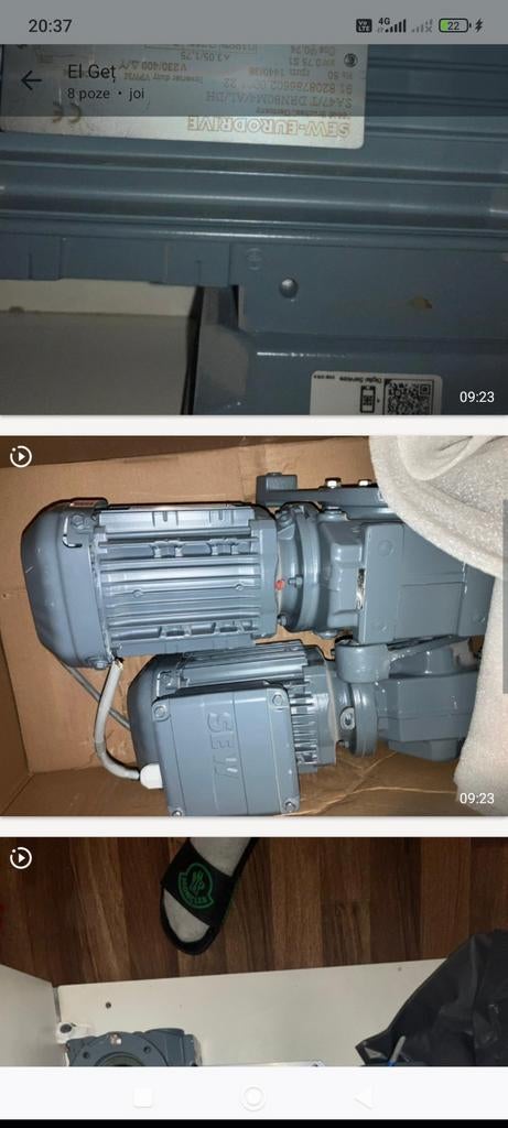 Elektromotor met reductor - SEW Eurodrive, Ophalen of Verzenden, Gebruikt, Elektromotor, Minder dan 1400 rpm