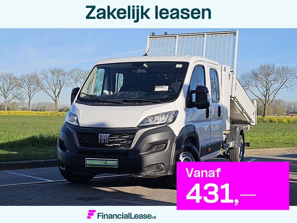 FIAT DUCATO 2.2 dub.cab kipper euro6, Gebruikt, Euro 6, 7 stoelen, Wit