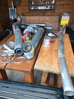 Kachelpijpen gashaard, dubbelwandig, beschadigd, Huis en Inrichting, Ophalen, Gebruikt, Gas, Gaskachel