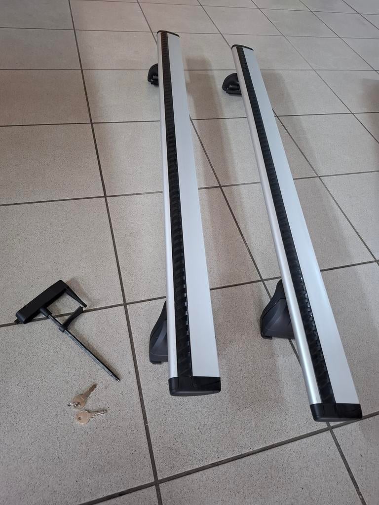 ipqi ACE-2 Dakdrager bagagedrager compatibel met Volvo V60 2011-2018 Spoorstaven Grijs Aluminium 2 Staven