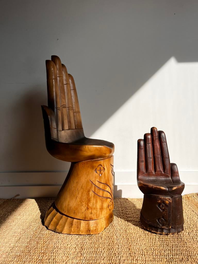 SALE Handstoel Buddha hand stoel Mid Century Vintage Groot, Huis en Inrichting, Stoelen, Ophalen, Vintage, X, X