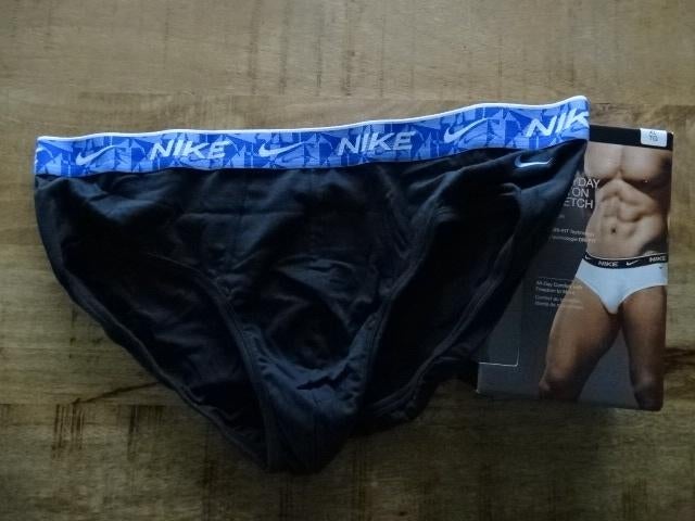 NIEUW Nike slip kleur zwart met blauwe band maat XL, Ophalen of Verzenden, Zwart, Slip