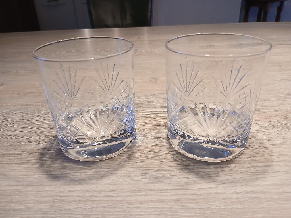 Set 2 waterglazen, Ophalen of Verzenden, Gebruikt