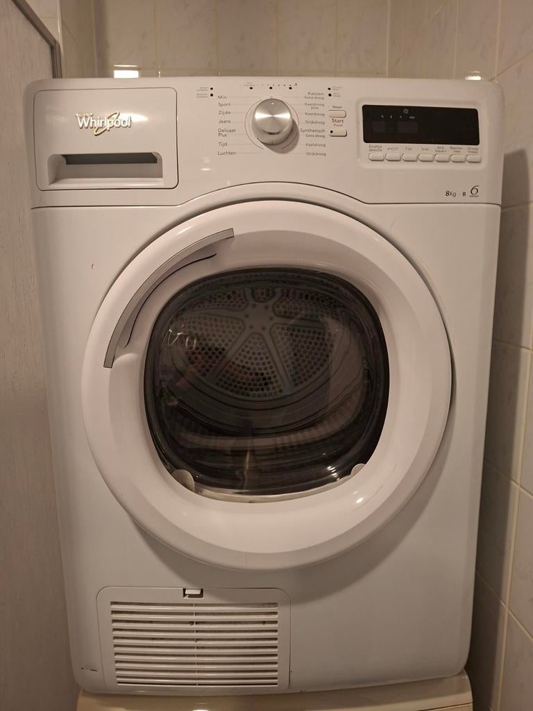 Condensdroger Whirlpool, Witgoed en Apparatuur, Wasdrogers, 6 tot 8 kg, Ophalen, Condens, 85 tot 90 cm