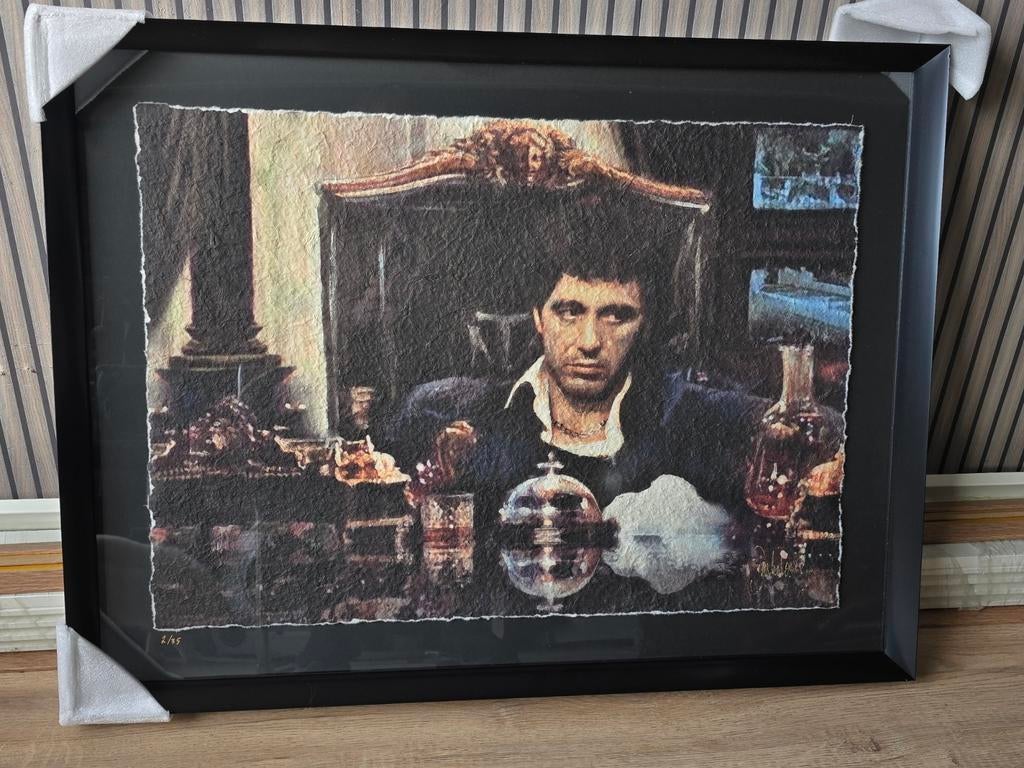 Peter Donkersloot – Scarface (Tony Montana) | Zeefdruk 2/35, Ophalen, Nieuw, Schilderij, 50 tot 75 cm