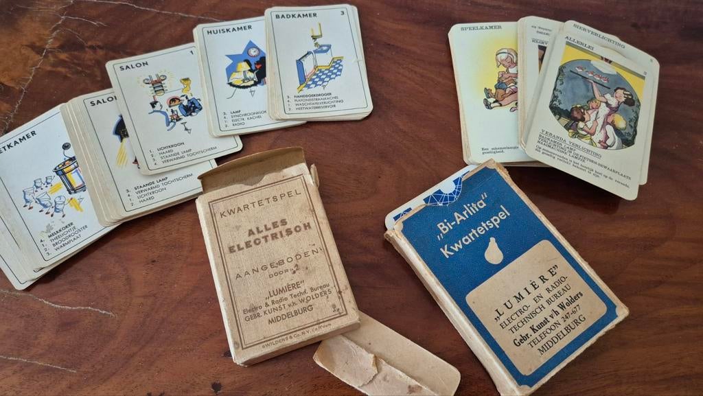 Vintage Kwartetspel: Alles Electrisch & Bi-Arlita Lumiere, Ophalen of Verzenden, Gebruikt, Lumiere