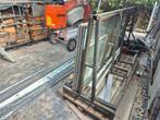 Stalen glasbok van ongeveer 2 meter lang, Doe-het-zelf en Verbouw, Glas en Ramen, Ophalen, Gebruikt, 160 cm of meer, 160 cm of meer