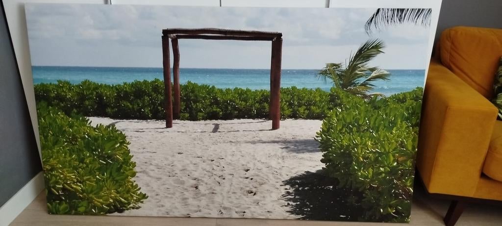 Grote foto op canvas: tropisch strand (160x92 cm), Huis en Inrichting, Woonaccessoires | Schilderijen, Tekeningen en Foto's, Ophalen