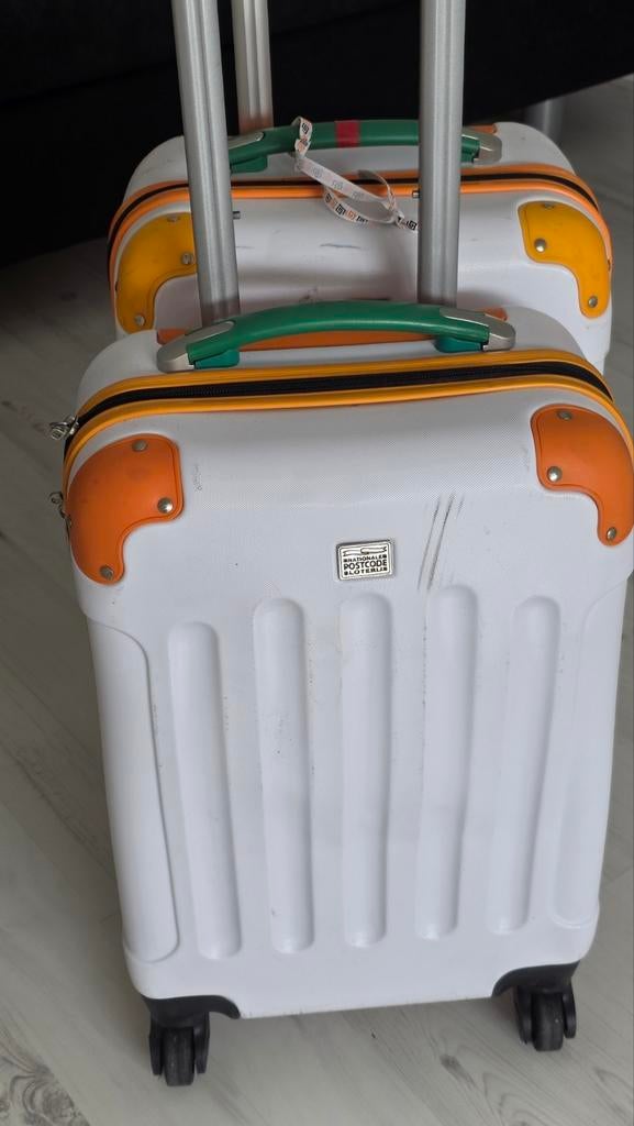 Postcodeloterij handbagage koffers (2x) en shopper, Ophalen of Verzenden, Gebruikt, 30 cm of meer, Wieltjes
