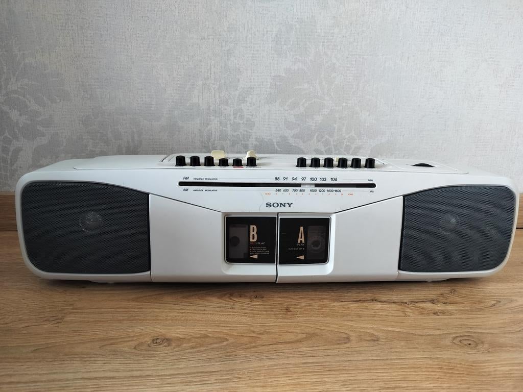 Sony CFS-W304 Draagbare Radio Cassette, Audio, Tv en Foto, Radio's, Ophalen of Verzenden, Gebruikt, Radio