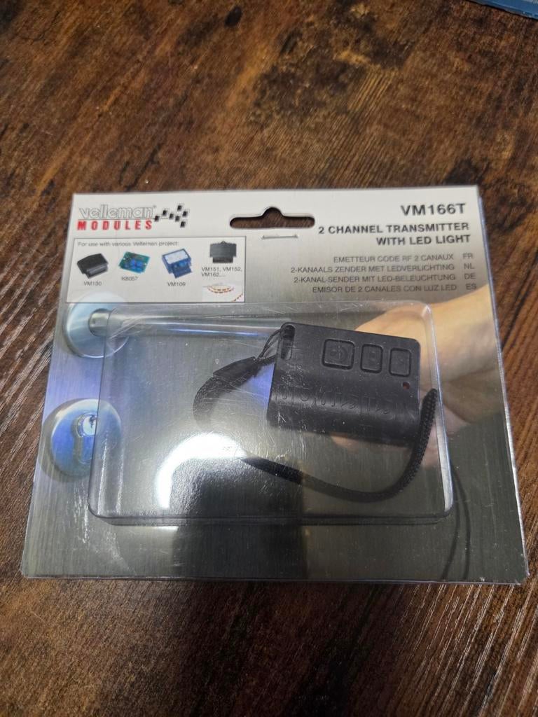Velleman VM166T 2-kanaals zender met LED-verlichting, Ophalen of Verzenden, Nieuw