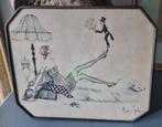Bijzondere en gesigneerde Art Deco tekening, Ophalen of Verzenden