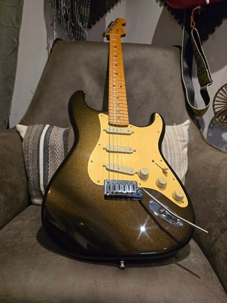 Fender Stratocaster American Ultra Texas Tea zgan 24-02-25, Muziek en Instrumenten, Ophalen, Zo goed als nieuw, Solid body, Fender