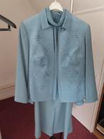 Dames mantelpakje, Ophalen of Verzenden, Zo goed als nieuw, Maat 42/44 (L), Blauw