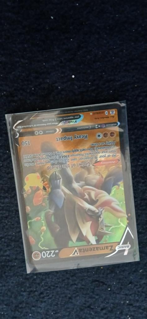 Pokemon zamazenta V zeldzame kaart, Hobby en Vrije tijd, Verzamelkaartspellen | Pokémon, Ophalen of Verzenden, Zo goed als nieuw