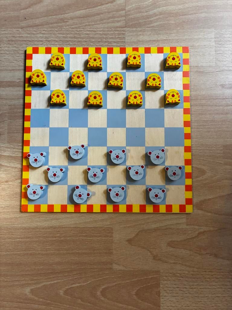 Dambord met steentjes, Ophalen of Verzenden, Zo goed als nieuw