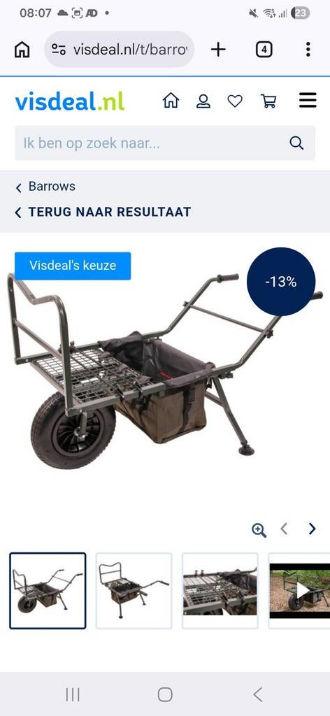 Ultimate Transportkar / Barrow voor Visuitrusting, Ophalen of Verzenden, Nieuw, Overige typen