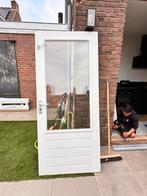 Achterdeur met dubbelglas en cilinderslot, Doe-het-zelf en Verbouw, Deuren en Horren, Ophalen, Gebruikt, 80 tot 100 cm, Buitendeur