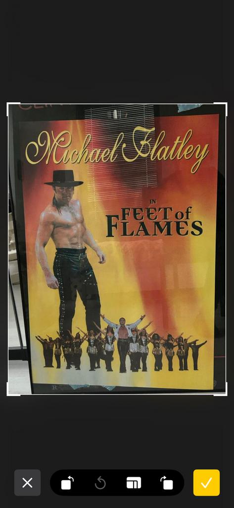 Grote concertposter van Michael Flatley's 'Feet of Flames', Ophalen of Verzenden, Zo goed als nieuw, Film en Tv