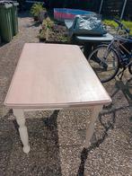 Houten eettafel met gedraaide poten, Ophalen, Gebruikt, 100 tot 150 cm, 50 tot 100 cm