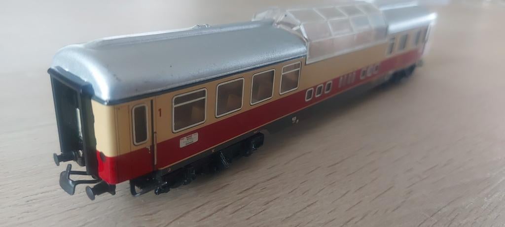 Märklin DB TEE panoramarijtuig met verlichting artnr 4090, Wisselstroom, Wagon, Ophalen of Verzenden, Zo goed als nieuw