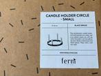 Ferm Living candle holder zwart brass nieuw twv € 69,00!, Overige materialen, Zwart, Nieuw, Ophalen of Verzenden