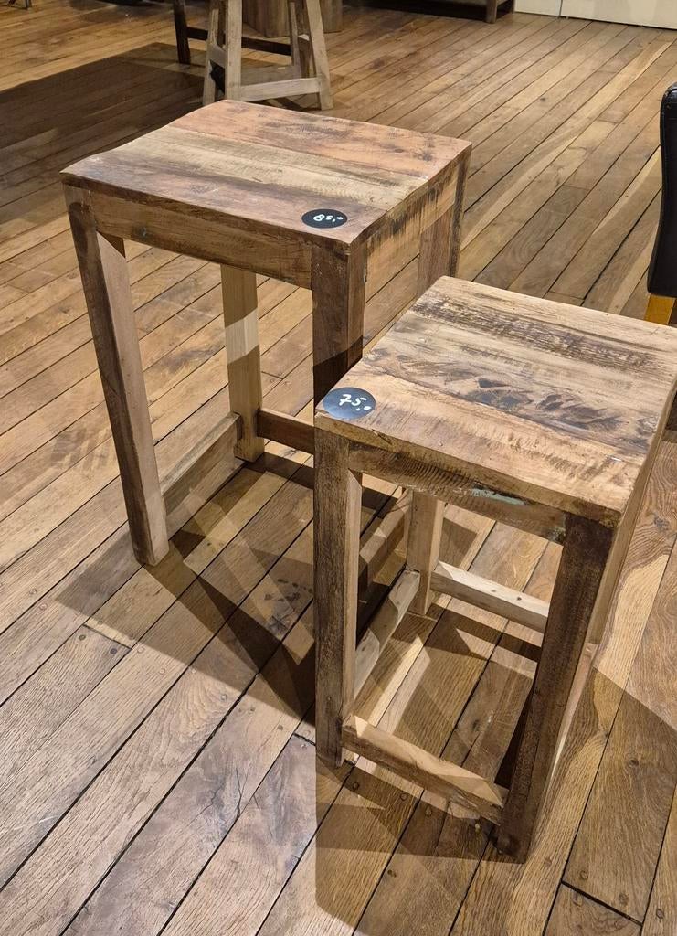 By Mooss bijzettafels/ set /massief hout/ landelijke stij, Huis en Inrichting, Ophalen