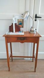 Antieke art deco tafel plantentafel bureautje eik tafeltje, Ophalen, Gebruikt, 50 tot 100 cm, 25 tot 50 cm