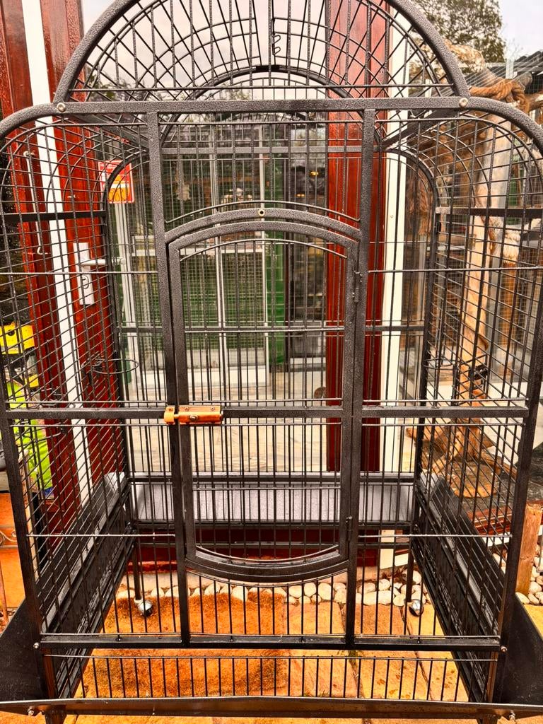 Grote papegaai, helemaal compleet zo goed als nieuw, Dieren en Toebehoren, Ophalen, Zo goed als nieuw, Metaal, Vogelkooi