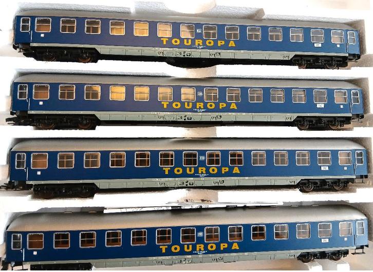 Lima Set Touropa Rijtuigen 4x H0 als nieuw!!, Hobby en Vrije tijd, Modeltreinen | H0, Zo goed als nieuw, Wagon, Gelijkstroom, Lima